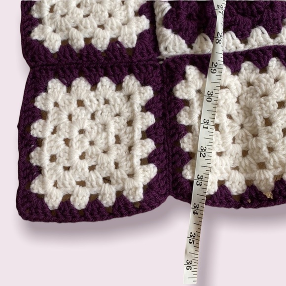 -3/$10- Handmade Crocheted Small Blanket - Picture 4 of 8